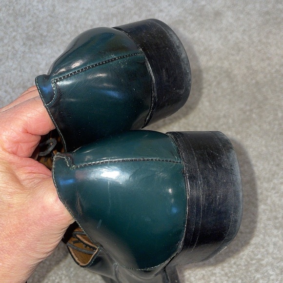 Jill Sander green Patent leather lace up shoes euro 40.5 - Picture 3 of 8